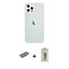 ieg™ iPhone 12 Pro Max Kılıf Nova Çizgi - Siyah Polymer Nano Ekran Koruyucu + Renkli Kamera Lens Koruma Cam - MI