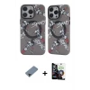 ieg™ iPhone 12 Pro Max Kılıf Nova Doku Koleksiyonu - Şeffaf Temperli Cam Ekran Koruyucu + Metal Kamera Lens Koruma Cam - SH
