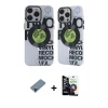 ieg™ iPhone 12 Pro Max Kılıf Nova Doku Koleksiyonu - Şeffaf Temperli Cam Ekran Koruyucu + Metal Kamera Lens Koruma Cam - SH