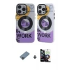 ieg™ iPhone 12 Pro Max Kılıf Nova Doku Koleksiyonu - Şeffaf Temperli Cam Ekran Koruyucu + Metal Kamera Lens Koruma Cam - SH