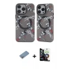 ieg™ iPhone 12 Pro Max Kılıf Nova Doku Koleksiyonu - Şeffaf Temperli Cam Ekran Koruyucu + Shine Kamera Lens Koruma Cam - GS