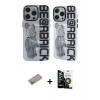 ieg™ iPhone 12 Pro Max Kılıf Nova Doku Koleksiyonu - Şeffaf Temperli Cam Ekran Koruyucu + Shine Kamera Lens Koruma Cam - SABE