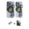 ieg™ iPhone 12 Pro Max Kılıf Nova Doku Koleksiyonu - Şeffaf Temperli Cam Ekran Koruyucu + Shine Kamera Lens Koruma Cam - SABE