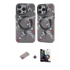 ieg™ iPhone 12 Pro Max Kılıf Nova Doku Koleksiyonu - Şeffaf Temperli Cam Ekran Koruyucu + Shine Kamera Lens Koruma Cam - SABE