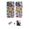 ieg™ iPhone 12 Pro Max Kılıf Nova Doku Koleksiyonu - Şeffaf Temperli Cam Ekran Koruyucu + Shine Kamera Lens Koruma Cam - SABE