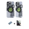 ieg™ iPhone 12 Pro Max Kılıf Nova Doku Koleksiyonu - Şeffaf Temperli Cam Ekran Koruyucu + Shine Kamera Lens Koruma Cam - GS