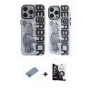 ieg™ iPhone 12 Pro Max Kılıf Nova Doku Koleksiyonu - Şeffaf Temperli Cam Ekran Koruyucu + Shine Kamera Lens Koruma Cam - GS