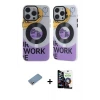 ieg™ iPhone 12 Pro Max Kılıf Nova Doku Koleksiyonu - Şeffaf Temperli Cam Ekran Koruyucu + Shine Kamera Lens Koruma Cam - GS