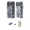 ieg™ iPhone 12 Pro Max Kılıf Nova Doku Koleksiyonu - Siyah 20D Premium Cam Ekran Koruyucu + Renkli Kamera Lens Koruma Cam - TU