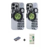 ieg™ iPhone 12 Pro Max Kılıf Nova Doku Koleksiyonu - Siyah 20D Premium Cam Ekran Koruyucu + Renkli Kamera Lens Koruma Cam - TU
