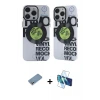 ieg™ iPhone 12 Pro Max Kılıf Nova Doku Koleksiyonu - Siyah 3D Antistatik Seramik Nano Ekran Koruyucu + Shine Kamera Lens Koruma Cam - GS