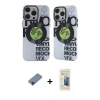 ieg™ iPhone 12 Pro Max Kılıf Nova Doku Koleksiyonu - Siyah 6D Mat Seramik Hayalet Nano Ekran Koruyucu + Metal Kamera Lens Koruma Cam - SH