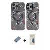 ieg™ iPhone 12 Pro Max Kılıf Nova Doku Koleksiyonu - Siyah 6D Mat Seramik Hayalet Nano Ekran Koruyucu + Metal Kamera Lens Koruma Cam - SH
