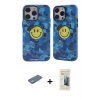 ieg™ iPhone 12 Pro Max Kılıf Nova Doku Koleksiyonu - Siyah 6D Mat Seramik Hayalet Nano Ekran Koruyucu + Renkli Kamera Lens Koruma Cam - YL