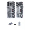 ieg™ iPhone 12 Pro Max Kılıf Nova Doku Koleksiyonu - Siyah Joko Magic 5D Cam + Renkli Kamera Lens Koruma Cam - PE