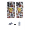 ieg™ iPhone 12 Pro Max Kılıf Nova Doku Koleksiyonu - Siyah Joko Magic 5D Cam + Renkli Kamera Lens Koruma Cam - MI