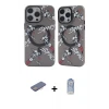 ieg™ iPhone 12 Pro Max Kılıf Nova Doku Koleksiyonu - Siyah Joko Magic 5D Cam + Renkli Kamera Lens Koruma Cam - PE