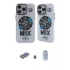 ieg™ iPhone 12 Pro Max Kılıf Nova Doku Koleksiyonu - Siyah Joko Magic 5D Cam + Renkli Kamera Lens Koruma Cam - MI
