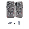 ieg™ iPhone 12 Pro Max Kılıf Nova Doku Koleksiyonu - Siyah Joko Magic 5D Cam + Renkli Kamera Lens Koruma Cam - MI