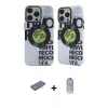 ieg™ iPhone 12 Pro Max Kılıf Nova Doku Koleksiyonu - Siyah Joko Magic 5D Cam + Renkli Kamera Lens Koruma Cam - MI