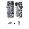 ieg™ iPhone 12 Pro Max Kılıf Nova Doku Koleksiyonu - Siyah Joko Magic 5D Cam + Renkli Kamera Lens Koruma Cam - MI