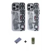 ieg™ iPhone 12 Pro Max Kılıf Nova Doku Koleksiyonu - Siyah Joko Magic 5D Hayalet Cam + Metal Kamera Lens Koruma Cam - GD