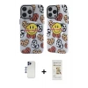 ieg™ iPhone 12 Pro Max Kılıf Nova Doku Koleksiyonu - Siyah Mat Seramik Nano Ekran Koruyucu + Shine Kamera Lens - LT