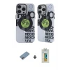 ieg™ iPhone 12 Pro Max Kılıf Nova Doku Koleksiyonu - Siyah Polymer Nano Ekran Koruyucu + Shine Kamera Lens Koruma Cam - GI