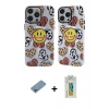 ieg™ iPhone 12 Pro Max Kılıf Nova Doku Koleksiyonu - Siyah Polymer Nano Ekran Koruyucu + Shine Kamera Lens Koruma Cam - GI