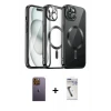 ieg™ iPhone 12 Pro Max Kılıf Nova Işık Özel Seri - Şeffaf Uv Polymer Nano Ekran Koruyucu + Neon Fosforlu Kamera Lens - SI