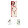 ieg™ iPhone 12 Pro Max Kılıf Nova Işık Özel Seri - Siyah 20D Premium Cam Ekran Koruyucu + Shine Kamera Lens - GD