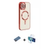 ieg™ iPhone 12 Pro Max Kılıf Nova Işık Özel Seri - Siyah 3D Antistatik Seramik Nano Ekran Koruyucu + Shine Kamera Lens Koruma Cam - GD