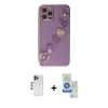 ieg™ iPhone 12 Pro Max Kılıf Nova Işık Prime - Şeffaf Royal Nano Ekran Koruyucu + Shine Kamera Lens - LT