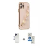 ieg™ iPhone 12 Pro Max Kılıf Nova Işık Prime - Şeffaf Royal Nano Ekran Koruyucu + Shine Kamera Lens - LT
