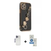 ieg™ iPhone 12 Pro Max Kılıf Nova Işık Prime - Şeffaf Royal Nano Ekran Koruyucu + Shine Kamera Lens - LT
