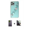 ieg™ iPhone 12 Pro Max Kılıf Nova Işık Prime - Şeffaf Temperli Cam Ekran Koruyucu + Neon Fosforlu Kamera Lens - YL