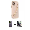 ieg™ iPhone 12 Pro Max Kılıf Nova Işık Prime - Şeffaf Temperli Cam Ekran Koruyucu + Neon Fosforlu Kamera Lens - YL