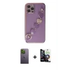ieg™ iPhone 12 Pro Max Kılıf Nova Işık Prime - Şeffaf Temperli Cam Ekran Koruyucu + Neon Fosforlu Kamera Lens - YL