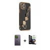 ieg™ iPhone 12 Pro Max Kılıf Nova Işık Prime - Şeffaf Temperli Cam Ekran Koruyucu + Neon Fosforlu Kamera Lens - YL