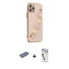 ieg™ iPhone 12 Pro Max Kılıf Nova Işık Prime - Şeffaf Uv Polymer Nano Ekran Koruyucu + Renkli Kamera Lens Koruma Cam - MI