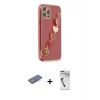 ieg™ iPhone 12 Pro Max Kılıf Nova Işık Prime - Şeffaf Uv Polymer Nano Ekran Koruyucu + Renkli Kamera Lens Koruma Cam - MI