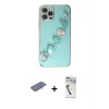 ieg™ iPhone 12 Pro Max Kılıf Nova Işık Prime - Şeffaf Uv Polymer Nano Ekran Koruyucu + Renkli Kamera Lens Koruma Cam - MI