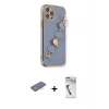 ieg™ iPhone 12 Pro Max Kılıf Nova Işık Prime - Şeffaf Uv Polymer Nano Ekran Koruyucu + Renkli Kamera Lens Koruma Cam - MI