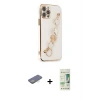 ieg™ iPhone 12 Pro Max Kılıf Nova Işık Prime - Siyah 20D Premium Cam Ekran Koruyucu + Renkli Kamera Lens Koruma Cam - SI