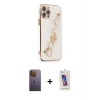 ieg™ iPhone 12 Pro Max Kılıf Nova Işık Prime - Siyah Joko 5D Cam + Neon Fosforlu Kamera Lens - SI