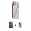 ieg™ iPhone 12 Pro Max Kılıf Nova Işık Prime - Siyah Joko 5D Cam + Neon Fosforlu Kamera Lens - SI