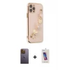 ieg™ iPhone 12 Pro Max Kılıf Nova Işık Prime - Siyah Joko 5D Cam + Neon Fosforlu Kamera Lens - SI