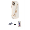 ieg™ iPhone 12 Pro Max Kılıf Nova Işık Prime - Siyah Joko 5D Cam + Renkli Kamera Lens Koruma Cam - PE