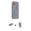 ieg™ iPhone 12 Pro Max Kılıf Nova Işık Prime - Siyah Joko 5D Cam + Renkli Kamera Lens Koruma Cam - PE