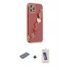 ieg™ iPhone 12 Pro Max Kılıf Nova Işık Prime - Siyah Joko 5D Cam + Renkli Kamera Lens Koruma Cam - PE